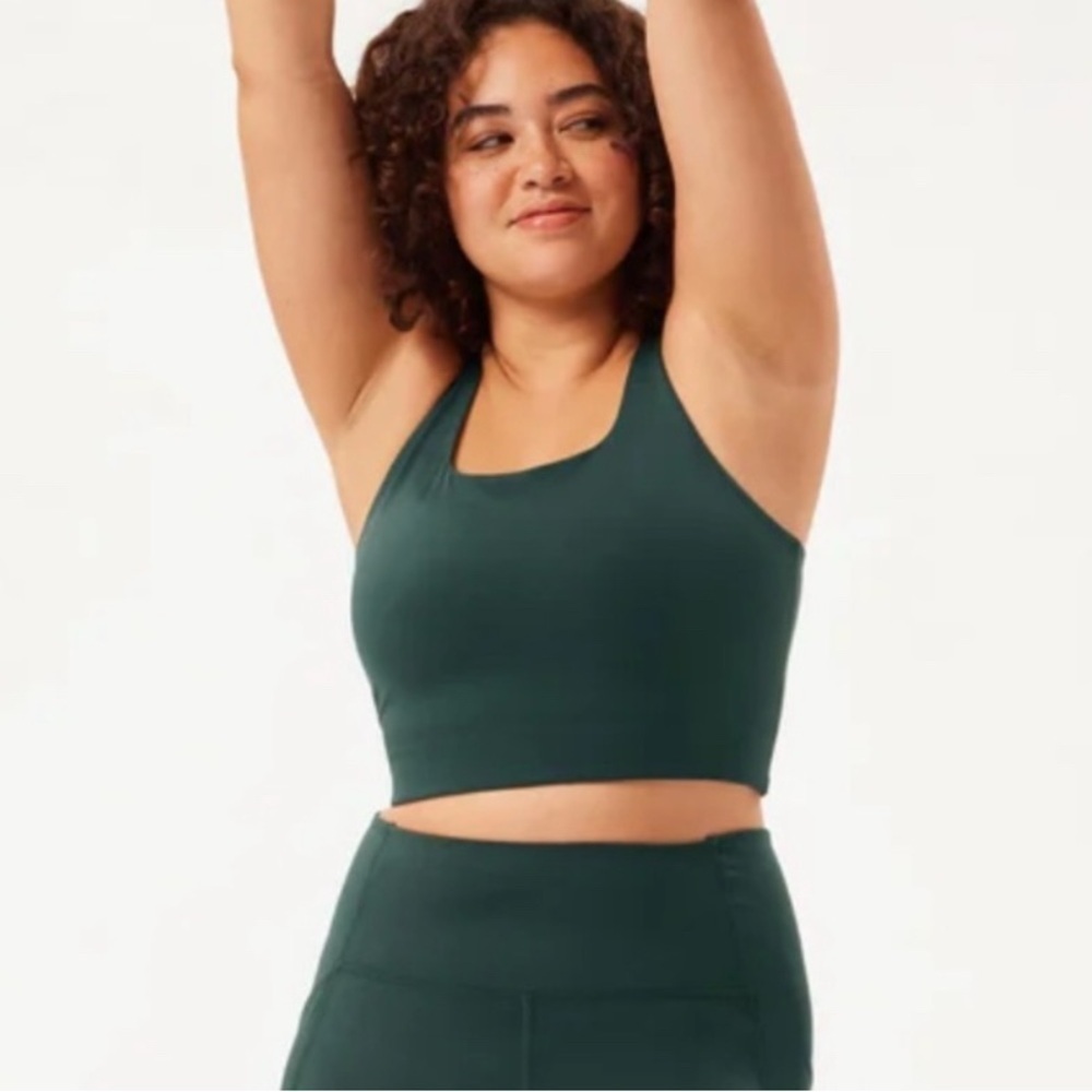 Girlfriend Collective Paloma Bra - Size Small - Moss Green